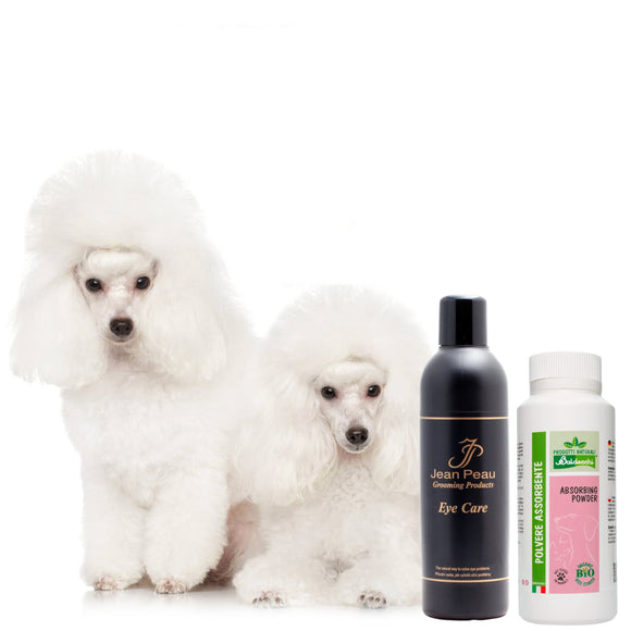 Jean Peau Eye Care 200ml and Baldecchi Absorbing Powder 90g – Complete Set for Brightening and Reducing Eye Stains