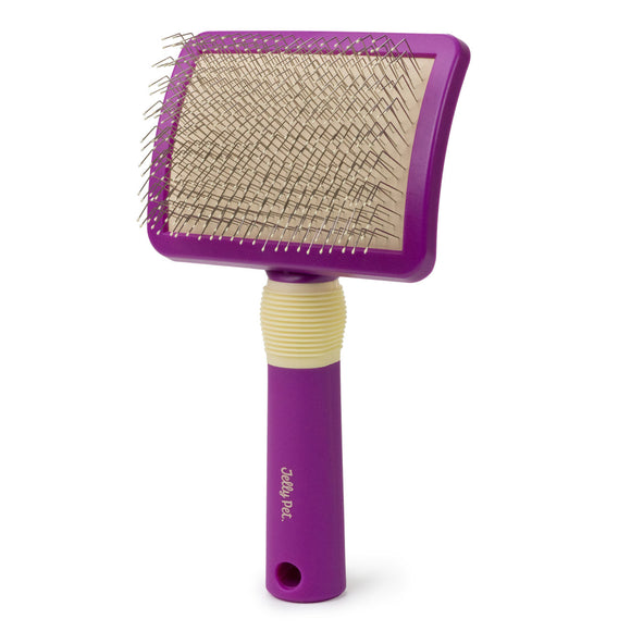 Jelly Pet Pivoting Slicker Brush – Movable Head with Safety Pins, Gentle Detangling Design