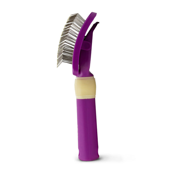Jelly Pet Pivoting Slicker Brush – Movable Head with Safety Pins, Gentle Detangling Design