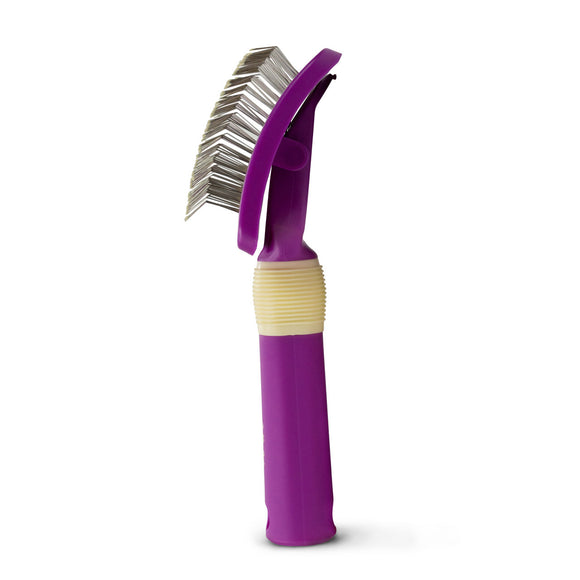 Jelly Pet Pivoting Slicker Brush – Movable Head with Safety Pins, Gentle Detangling Design