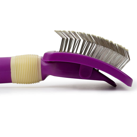 Jelly Pet Pivoting Slicker Brush – Movable Head with Safety Pins, Gentle Detangling Design