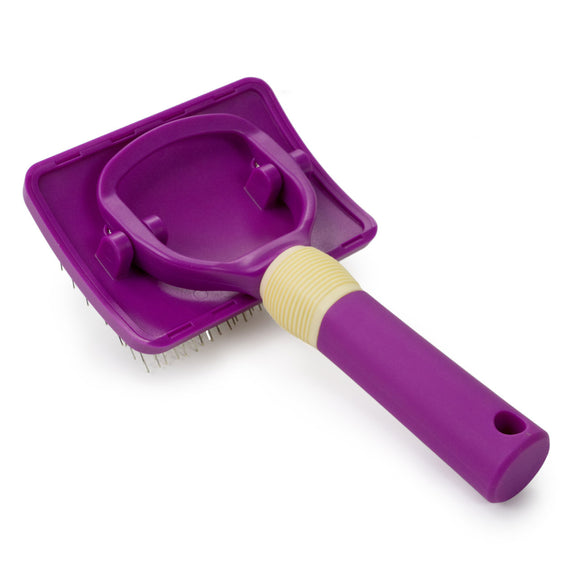 Jelly Pet Pivoting Slicker Brush – Movable Head with Safety Pins, Gentle Detangling Design