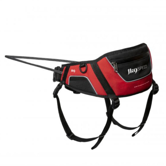 Julius K-9 Speed Belt – Hands-Free Running Hip Belt, Adjustable, Red, Lightweight Design