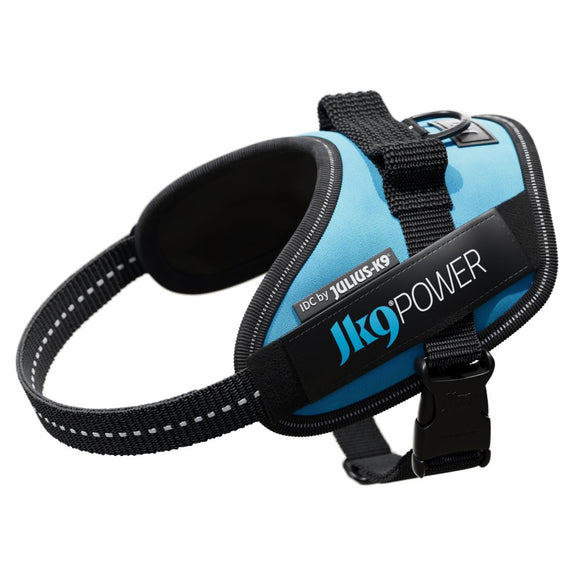 Julius-K9 IDC Powerharness Aquamarine – Premium Turquoise Harness, Adjustable, Size 1