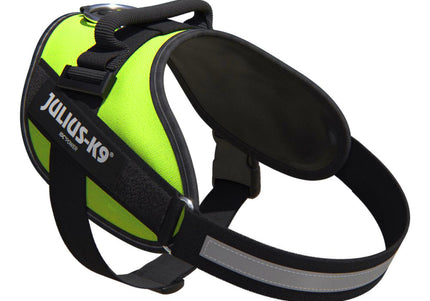 Julius-K9 IDC Powerharness Neon Green – Premium Adjustable Harness, Mini-Mini Size, High-Visibility Design