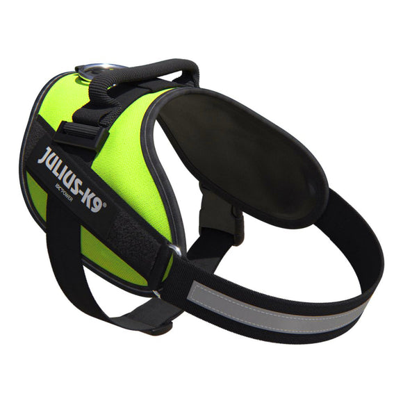 Julius-K9 IDC Powerharness Neon Green – Premium Adjustable Harness, Mini-Mini Size, High-Visibility Design