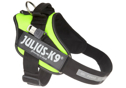 Julius K9 Guide Harness Neon – High-Visibility Neon Yellow, Ergonomic Support Design