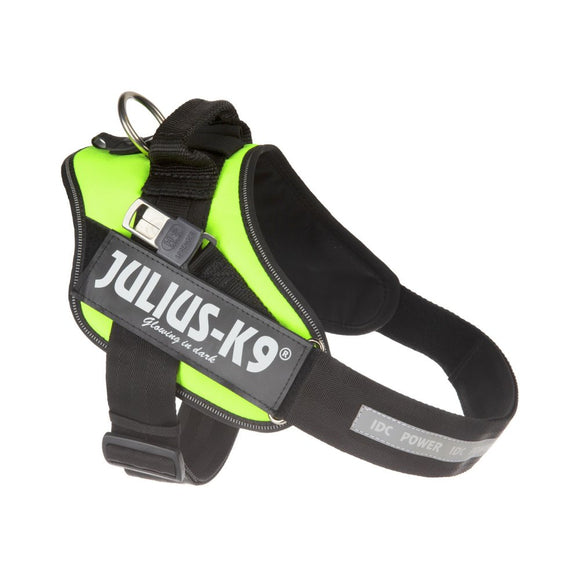Julius K9 Guide Harness Neon – High-Visibility Neon Yellow, Ergonomic Support Design