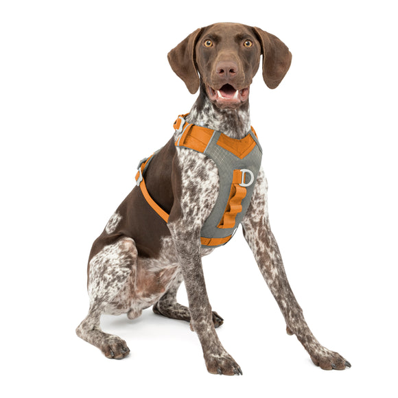 Kurgo Journey Air Harness Orange – Lightweight Breathable Running Harness, Small Size