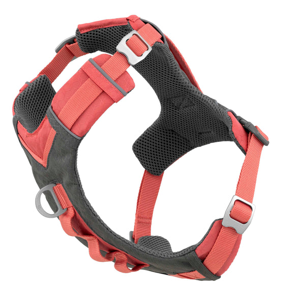 Kurgo Journey Air Harness Coral – Lightweight Breathable Running Harness, Large Size