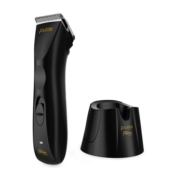 Joyzze Falcon Cordless Clipper – Quiet Two-Speed Grooming Tool with No. 10 Blade, Black