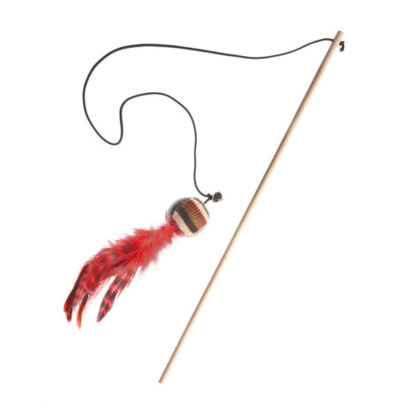 Cat&Rina Cat Ball Stick – Interactive Fishing Rod Toy with Bell, Durable Design
