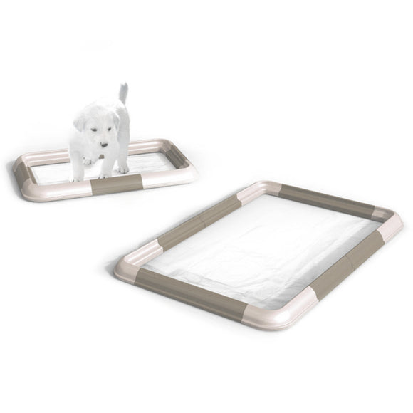Record Puppy Pad Holder – Modular Dog Litter Box with Secure Pad Fastening, Hygienic Training Solution