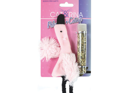 Cat&Rina Plush Flamingo Cat Toy – Soft Catnip-Filled Plush, Fun Interactive Design