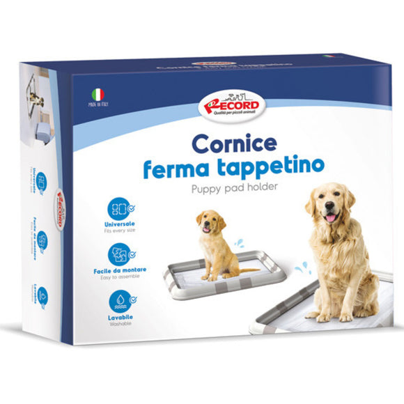 Record Puppy Pad Holder – Modular Dog Litter Box with Secure Pad Fastening, Hygienic Training Solution