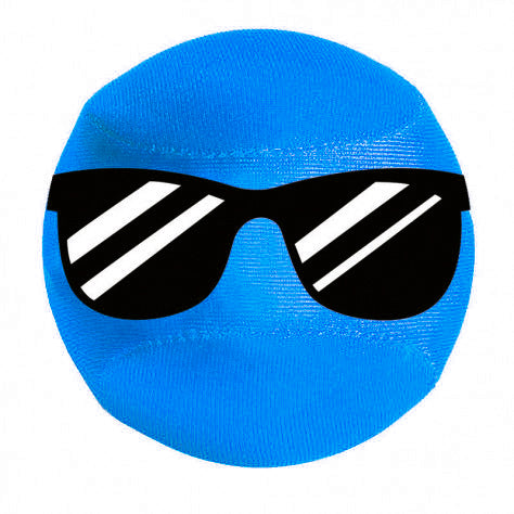 Record Aqua Jump Ball 7cm – Floating Durable Rubber Ball, High-Visibility Blue