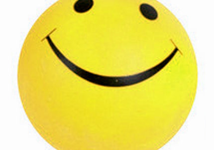 Record Smile Ball 5.5cm – Durable Rubber Play Ball, Vibrant Orange Color