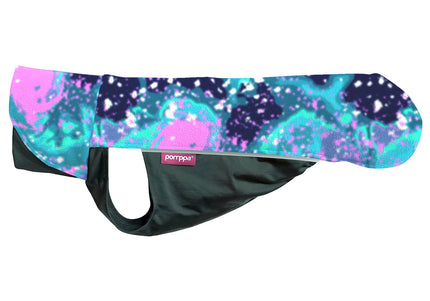 Jumppa Pomppa Aurora Fleece Coat – Turquoise Multicolor, Lightweight Warmth, Size 70