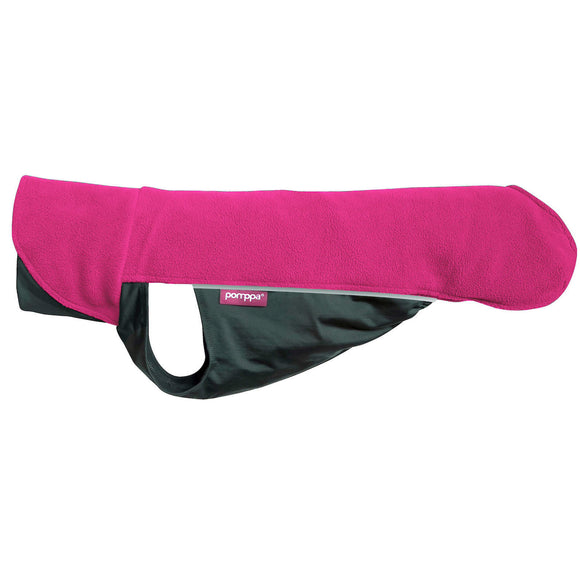 Jumppa Pomppa Pink Fleece Dog Coat – Soft, Warm, Lightweight Design, Size 85