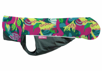 Jumppa Pomppa Trail Fleece Coat – Multicolor Leaves Pattern, Lightweight Warmth, Size 25