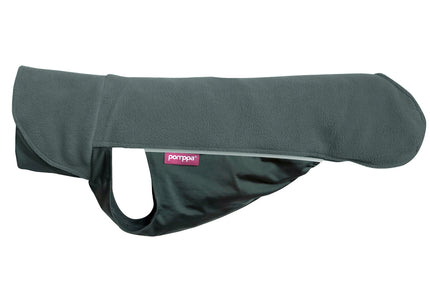 Jumppa Pomppa Graphite Fleece Coat – Warm Gray Layer, Size 75, Lightweight Comfort