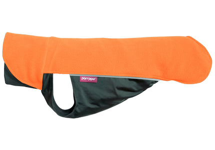 Jumppa Pomppa Orange Fleece Coat – Warm Lightweight Layer, Size 85, Vibrant Color