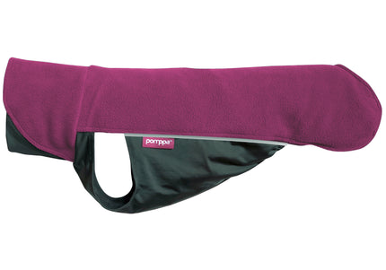 Jumppa Pomppa Plum Fleece Sweater – Soft Thermal Layer, Size 34, Vibrant Plum Color