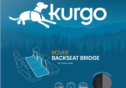 Kurgo Backseat Bridge Car Mat – Double-Sided Seat Extender, Durable Travel Solution