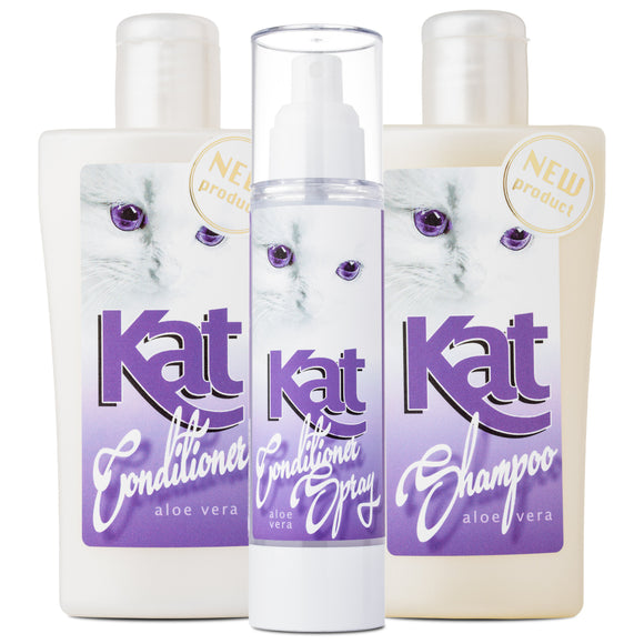 K9 Kat Aloe Vera Cat Fur Care Set – Gentle Moisturizing Formula with Natural Extracts