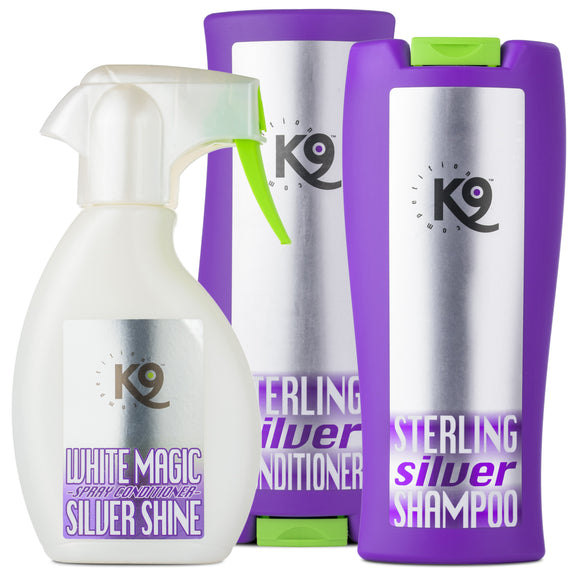 K9 White Coat Cosmetic Set – Color-Enhancing Care for White and Light Fur, 3 Pieces