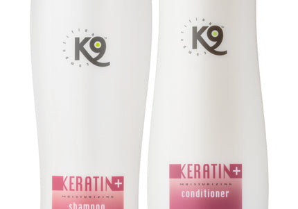 K9 Keratin+ Moisturizing Set – Shampoo and Conditioner Duo with Keratin, Regenerating and Hydrating Formula