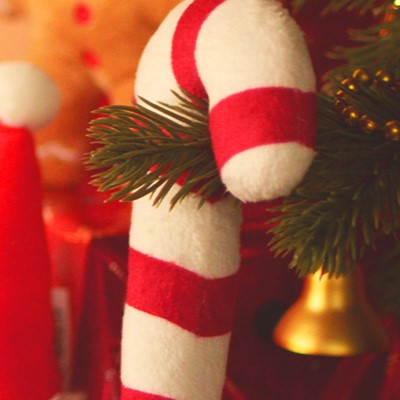 Dashi Xmas Plush Kane 17cm – Festive Plush Candy Cane Toy with Rustling Sound