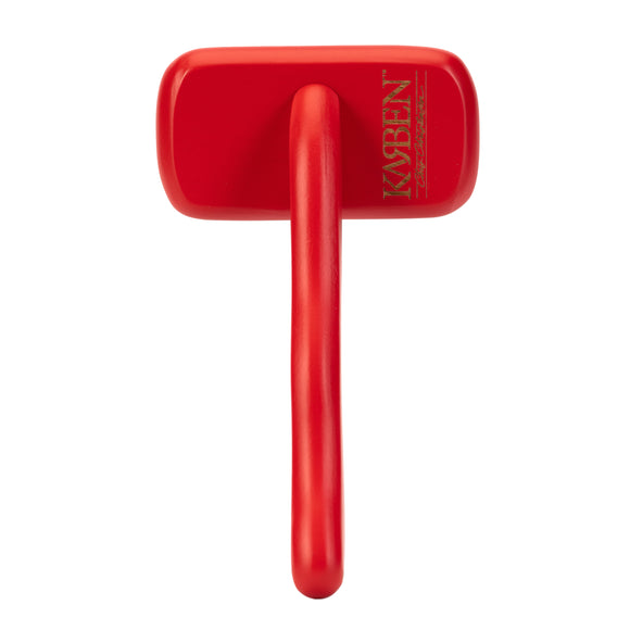 Chris Christensen Karben Slicker Brush Small – Soft Bristles, Lightweight Red Design for Gentle Grooming