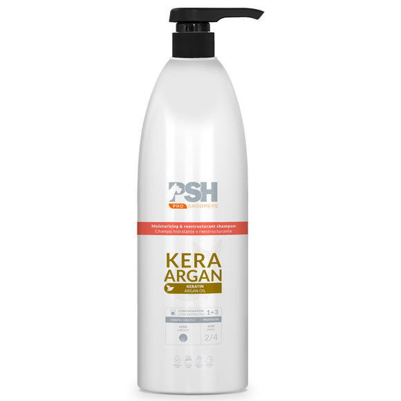 PSH Pro Kera-Argan Shampoo – Moisturizing Concentrate with Keratin and Argan Oil, 1L