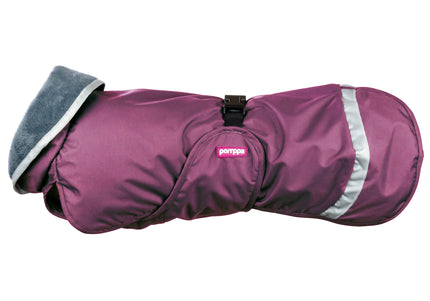 Kevyt Pomppa Plum Raincoat – Warm Lined Waterproof Outerwear, Plum Color, Size 40
