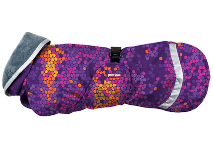 Kevyt Pomppa Cosmos Raincoat – Warm Lined, Water-Resistant, Purple Multicolor, Size 80