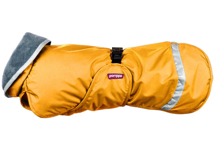Kevyt Pomppa Curry Raincoat – Warm Lined Waterproof Outerwear, Honey Yellow, Size 70