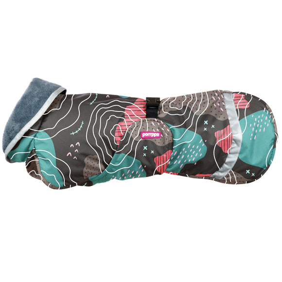 Kevyt Pomppa Kartta Raincoat – Warm Lined, Black Multicolor, Size 40, Lightweight Protection