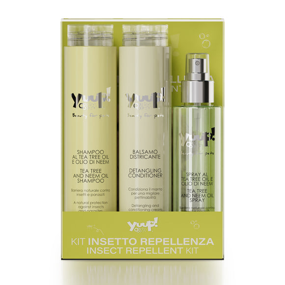 Yuup! Insect Repellent Cosmetic Set – Protective Spray and Shampoo, Gentle Formula