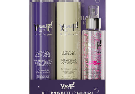 Yuup! White Coats Cosmetic Set – Brightening Shampoo and Conditioner for White and Light Fur