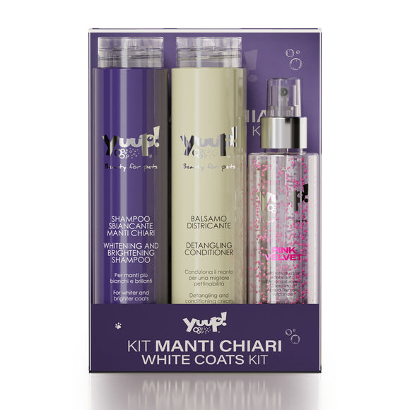 Yuup! White Coats Cosmetic Set – Brightening Shampoo and Conditioner for White and Light Fur
