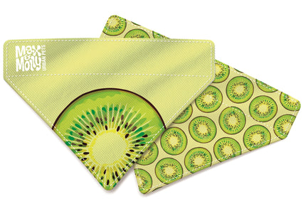 Max&Molly Reversible Kiwi Bandana – Double-Sided Dog Scarf, Small Size
