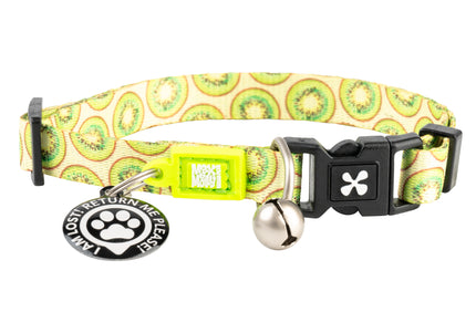 Max&Molly GOTCHA! Smart ID Cat Collar Kiwi – Colorful Adjustable Collar with Integrated Smart Tag