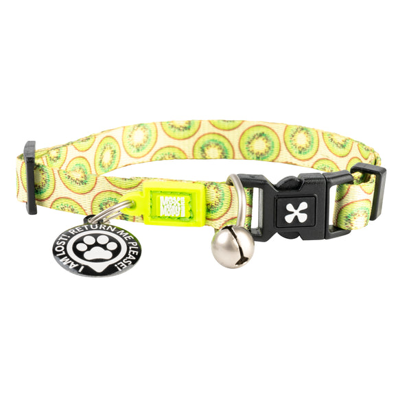 Max&Molly GOTCHA! Smart ID Cat Collar Kiwi – Colorful Adjustable Collar with Integrated Smart Tag