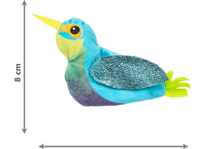 KONG Cat Refillables Catnip Hummingbird – Shiny Plush Toy with Refillable Catnip Pouch