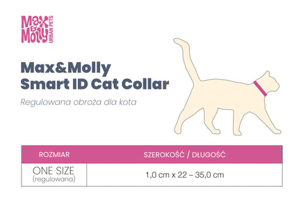 Max&Molly GOTCHA! Smart ID Cat Collar Leopard Pink – Colorful Adjustable Collar with Smart Tag