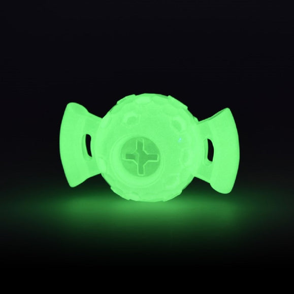 Glow Treat Ball on Call 15cm – Fluorescent Interactive Ball with Handles, Durable Treat Dispenser