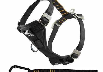 Kurgo Tru-Fit Smart Harness Black – Enhanced Strength, Secure Car Safety Design, XS Size