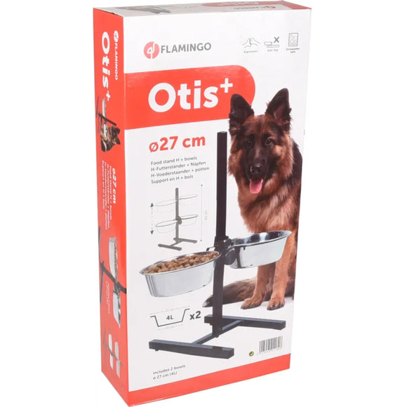 Flamingo Otis Food Stand – Medium Elevated Dog Bowls with Stable Non-Slip Base