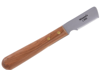Miranda Classic Trimmer – Medium Left-Handed Grooming Tool with Wooden Handle, Professional Quality